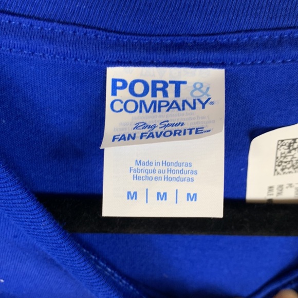 Port & Company Fan Favorite blue shirt sleeved tee shirt size medium - Picture 5 of 6